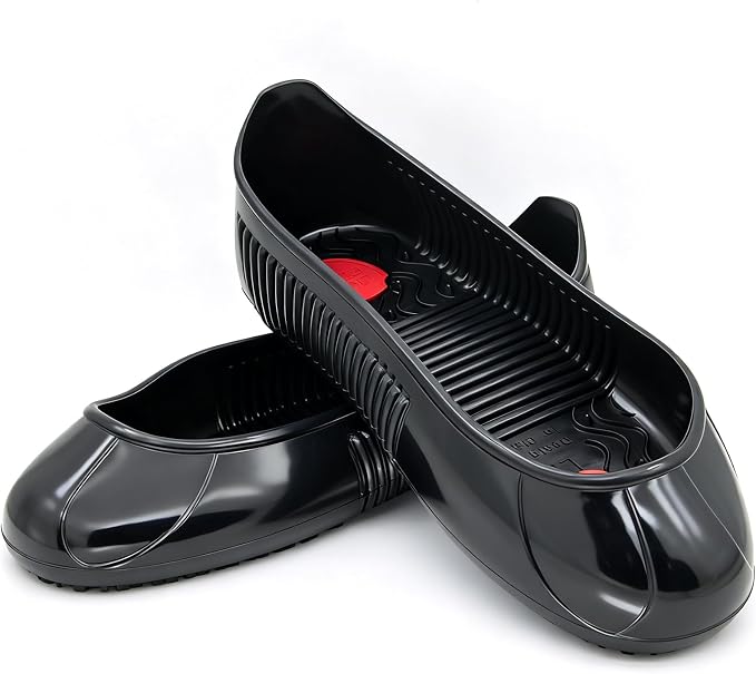 CE/ASTM Non-slip & Waterproof Rubber Overshoes,Crew Guard Fuel oil Resistant (FO) Anti-Slip Safety Protectors Shoe Covers for Kitchen/Medical/Industry Essentials XL（US10.8-13）
