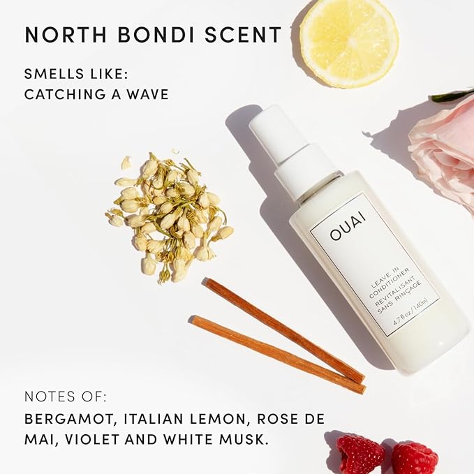 OUAI Leave In Conditioner & Heat Protectant for Hair - Prep Hair for Styling or Use as Detangling Spray to Fight Frizz & Flyaways - No Parabens, Sulfates or Phthalates (4.7 oz)