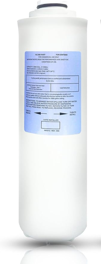 1 Pack Replacement for 51300C Filters, Compatible with EzH2O Bottle Station, Replace EWF3000, ERF750, 51299C, 55898C. (No Chip 1-Pack）