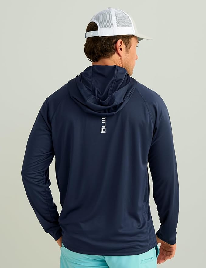 HUK Mens Pursuit Vented Long Sleeve Hoodie, Fishing Shirt with Hood