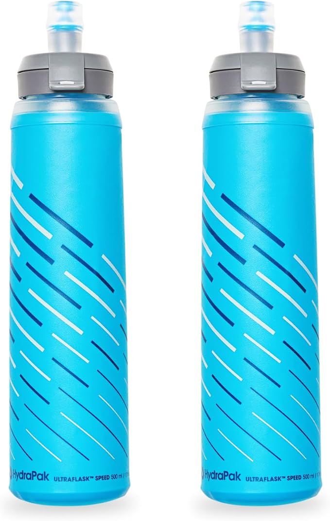 HydraPak UltraFlask Speed - Collapsible Soft Flask Water Bottle for Hydration Vests and Running Packs with Easy Open Cap