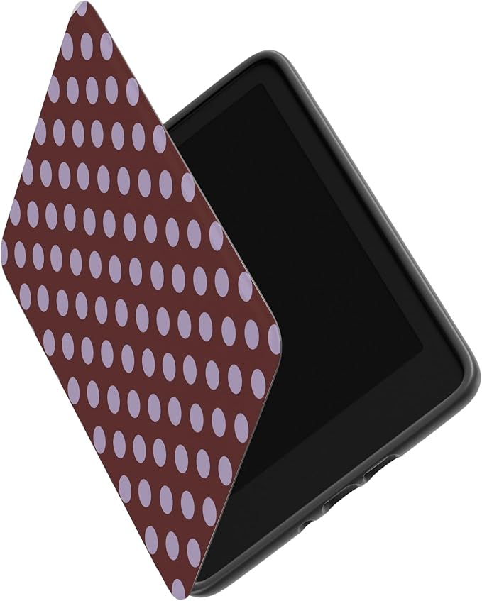 Casely Kindle Case | Spotted in SoHo | Burgundy Polka Dot | Compatible with 7” Kindle Colorsoft and 7” Kindle Paperwhite (12th Gen 2024 Models)