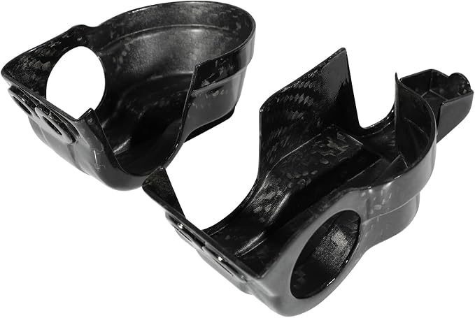 Funparts Carbon Fiber Fork Shoe Guards Shock Bottom Protector Cover for SX SXF XC XCF XCW EXC EXCF TPI SIX DAYS 150 250 300 350 450 2016-2022 Dirt Bike