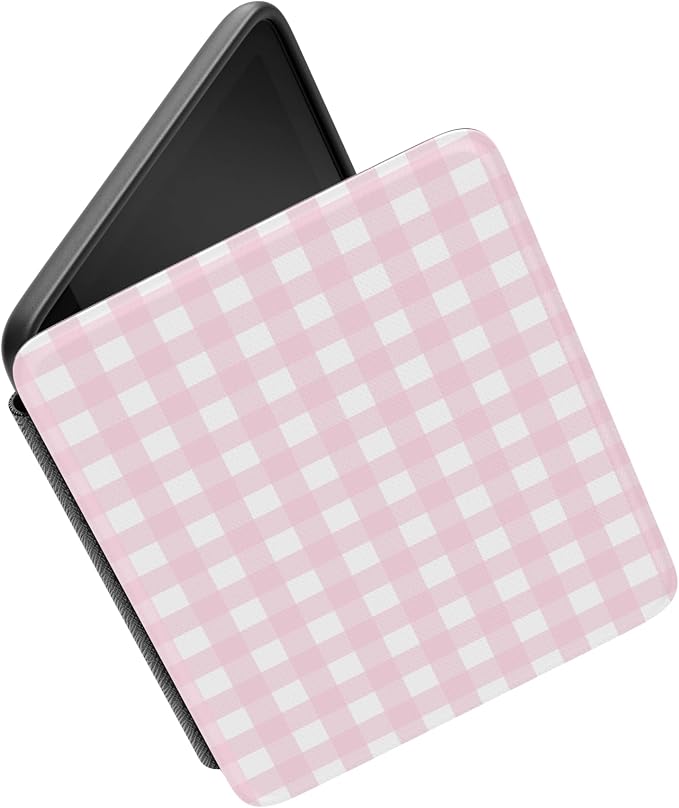 Casely Kindle Case | Pink Plaid | Sunday Best | Compatible with 7” Kindle Colorsoft and 7” Kindle Paperwhite (12th Gen 2024 Models)