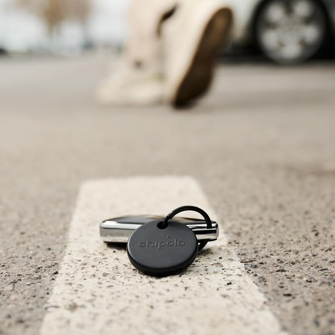 Chipolo POP Tracker Tag - Colorful, Compatible, Loud Bluetooth Tracker with Call Your Phone & Out of Range Alert, Works with Apple Find My or Google's Find My Device - 4 Pack (Color Mix)