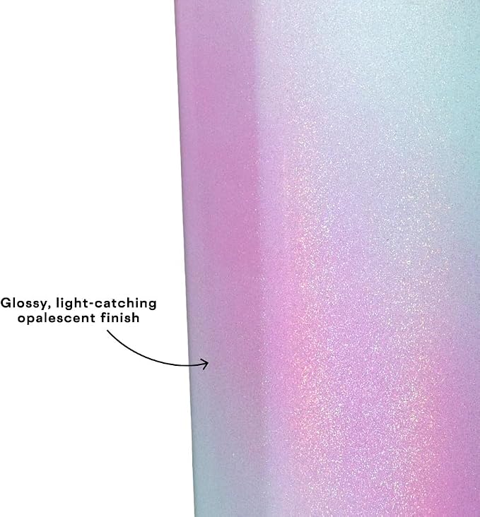 Corkcicle Classic Sport Canteen - Insulated Stainless Steel Water Bottle - Compact & Travel-Friendly - Durable - Dishwasher Safe - BPA Free - Non-Slip Silicone Base - 20 oz - Unicorn Wonderland
