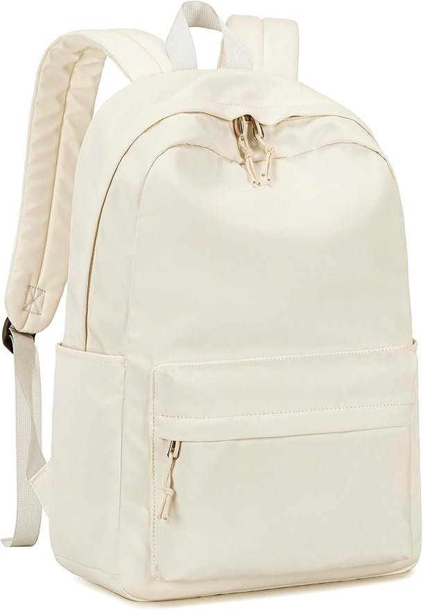 LOIDOU Backpack for Girls School Backpacks Bookbags for Elementary Middle School Women Laptop Backpacks (Beige, L-17)
