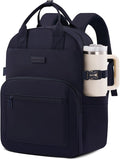 LOVEVOOK Laptop Backpack for Women - Stylish Work Backpack with Large Cup Holder, Waterproof College Teacher Backpack, Navy, 15.6Inch