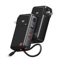 Portable Charger Wall Plug 65W for Laptop, 10000mAh Power Bank Built in Cable, USB-C Phone Battery Pack 35W Fast Charging, Travel Essentials Compatible with iPhone 17 16 15 Samsung iPad MacBook Pro