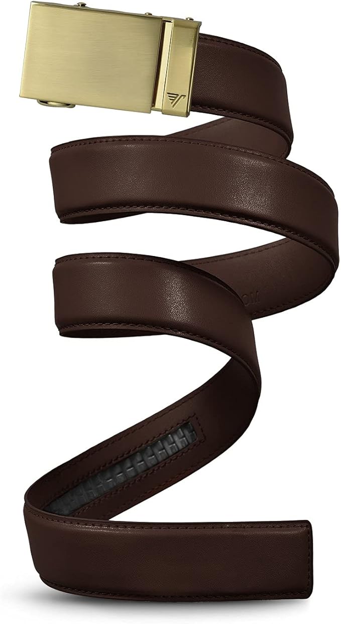 Mission Belt Men's Leather Ratchet Belt, 40mm Metal Collection