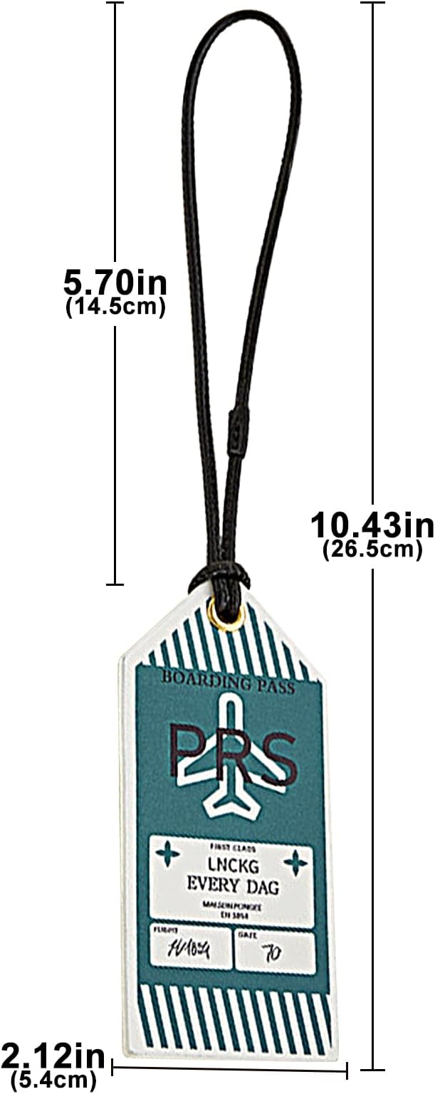 Boarding Pass Keychain for Speedy 25 30 35 Bag Charm,Luggage Boarding Pass Blue