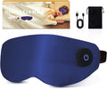 Aurorcness Heated Eye Mask for Dry Eyes – Cordless Warm Eye Compress, 100% Mulberry Silk Sleep Mask with Graphene Heating, 3 Heat Levels and Auto Shut-Off, Rechargeable & Washable