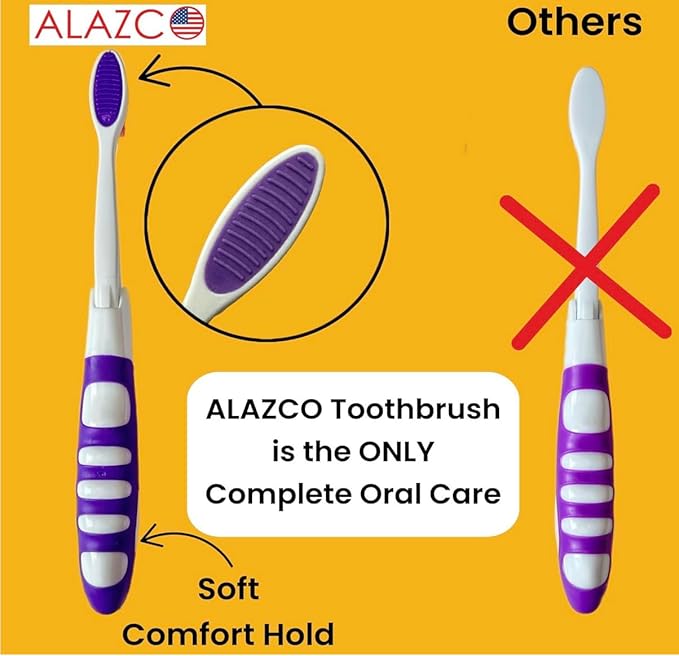 Pack of 2pc Comfort Hold Travel Toothbrush On The Go Folding Medium Bristle Brushes Compact Size Ergonomic Foldable Tooth Brush Camping Gym School Locker Backpack TSA Approved - Assorted Colors