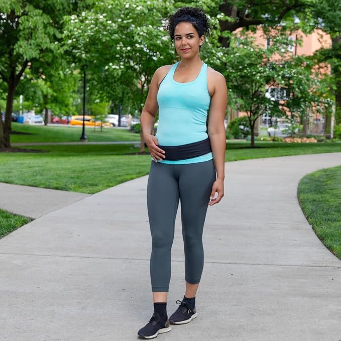 BANDI Pocketed Wraps – Running Waist Belt with Pockets for Phone, Money, Keys & Medical Devices | Secure, No-Bounce Travel & Fitness Belt, for Women and Men, USA Company