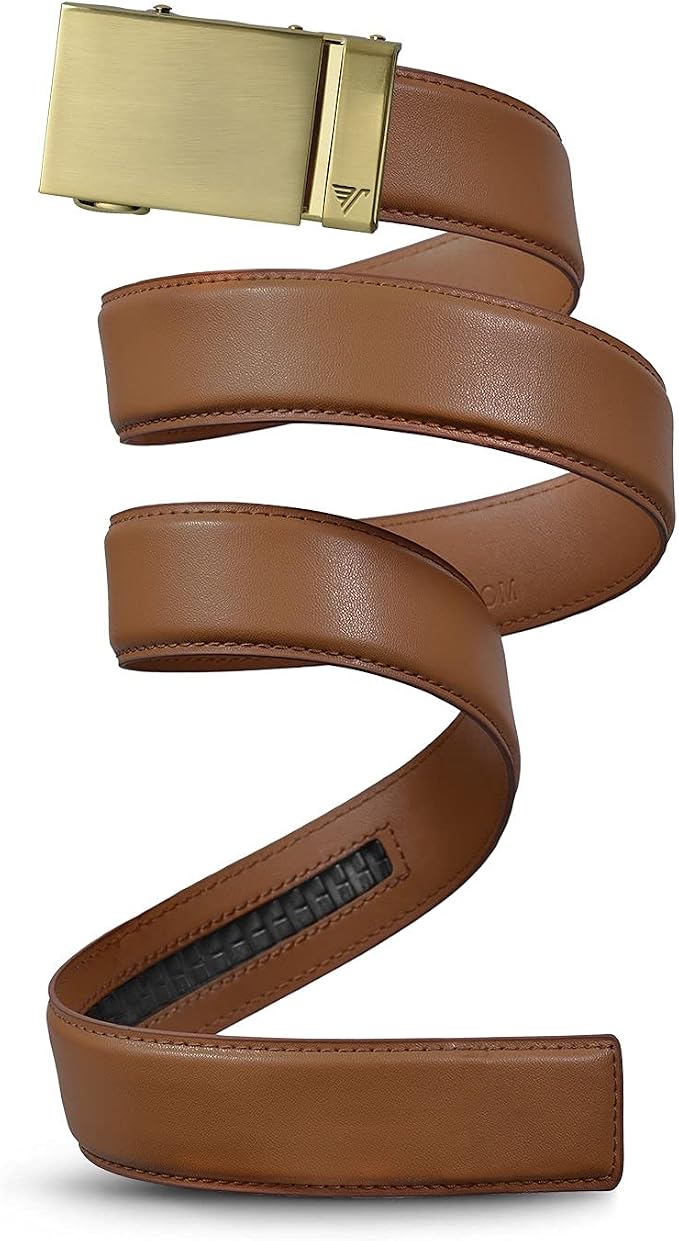 Mission Belt Men's Leather Ratchet Belt, 40mm Metal Collection