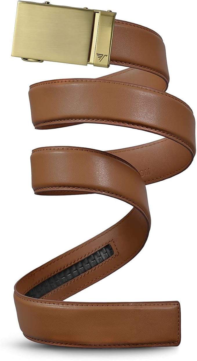 Mission Belt Men's Leather Ratchet Belt, 40mm Metal Collection