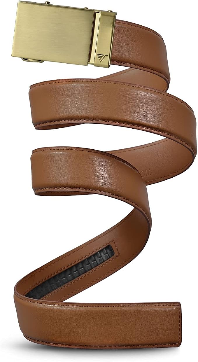 Mission Belt Men's Leather Ratchet Belt, 40mm Metal Collection
