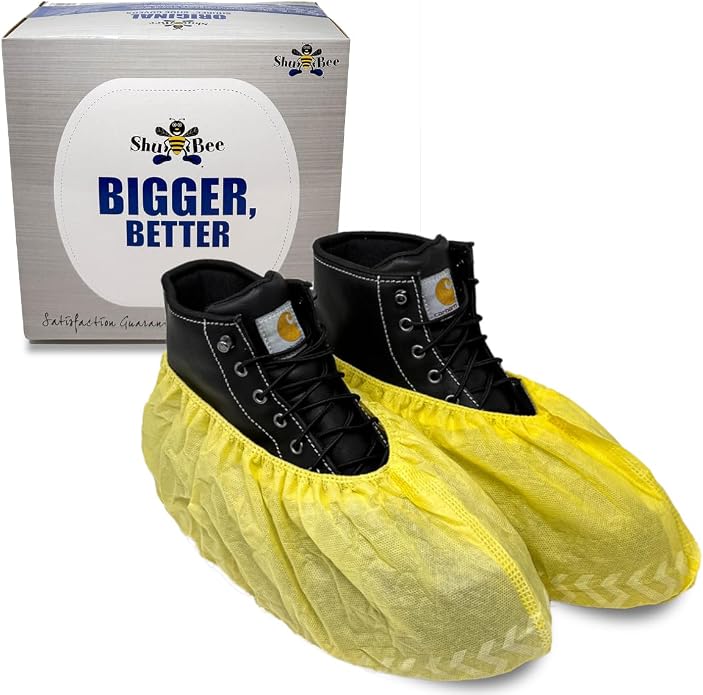 ShuBee Original Disposable, Extra-Large Boot and Shoe Covers, Thicker & Stronger, Durable Protection for Floors - 50 Pairs