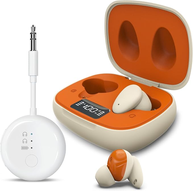 Avantree SoundJet R1 - Airplane Bluetooth 5.3 Adapter& Clan N1 - Active Noise-Canceling Wireless Earbuds for Music, Calls While Commuting with Hybrid ANC, Transparency Mode