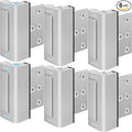 6 Pieces Home Security Door Reinforcement Lock, Door Locks for Kids Safety Front Door, Child Proof Door Lock Latch from Inside, Withstand 800lbs of Force Prevent Unauthorized Entry, Silver