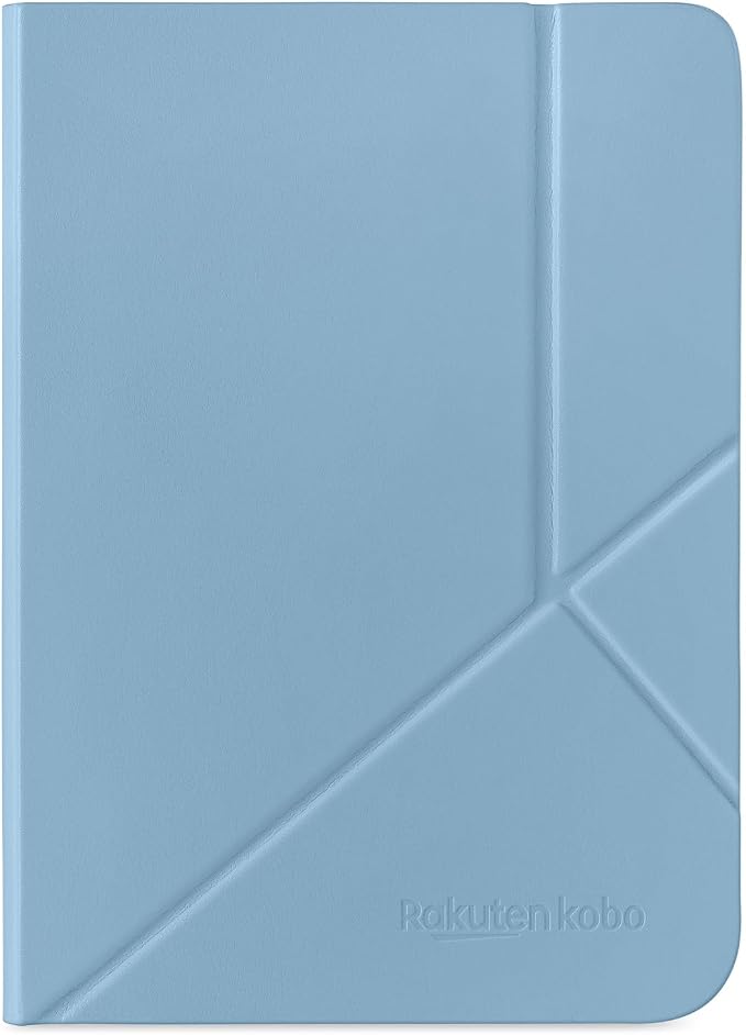 Kobo Clara Colour eReader (White) with Case Bundle (Dusk Blue SleepCover, Case + AC Bundle)