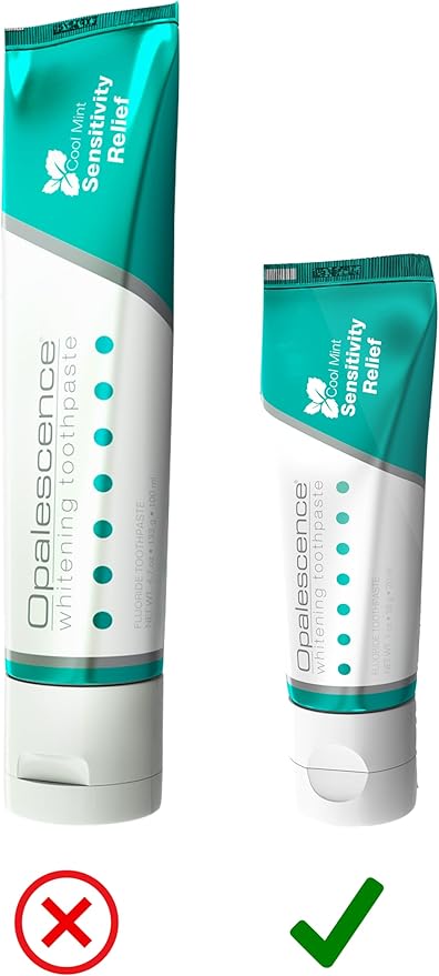 Opalescence Sensitive Whitening Toothpaste, Travel Size 1 Ounce (6 Pack) Fluoride Teeth Whitening Toothpaste for Sensitive Teeth. Mint Flavor, 3472-6