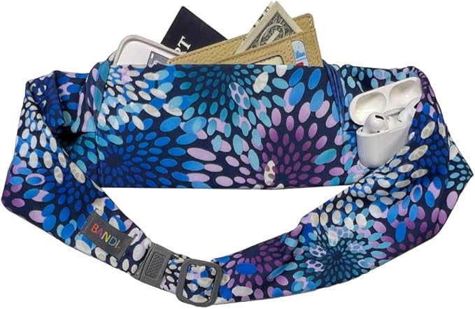 BANDI Running Belt for Women & Men – USA Made No-Bounce Adjustable Waist Pack & Secure Fanny Pack – Fits All Phones, Gels & Essentials – Zipper-Free, Medical Device Friendly