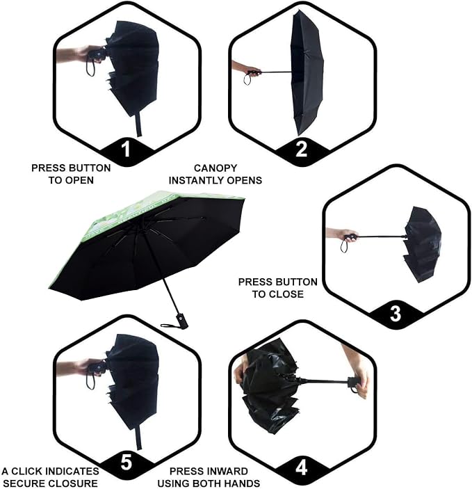 SY COMPACT Travel Umbrella - Windproof Automatic Compact Umbrella for Rain, Lightest 8-Rib, Small, Strong & Portable, Durable Grip, Fits Backpack & Car, Factory Direct (UV Available)