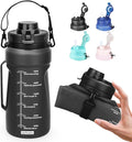 Nefeeko Collapsible Water Bottles, 1.5L Reusable Collapsible Water Bottle for Travel Leakproof, BPA Free Foldable Silicone Water Bottles with Straw for Traveling Sport Gym Camping Hiking
