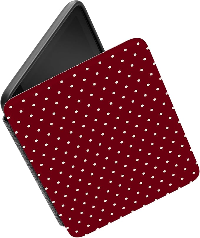 Casely Kindle Case | On the Dot | Maroon Polka Dot | Compatible with 7” Kindle Colorsoft and 7” Kindle Paperwhite (12th Gen)