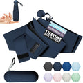 Travel Mini Umbrella Compact Small & Lightweight, UV Rain Protection, Pocket-Sized Folding Umbrellas with Quickdraw & Case for Men Women & Kids Backpack