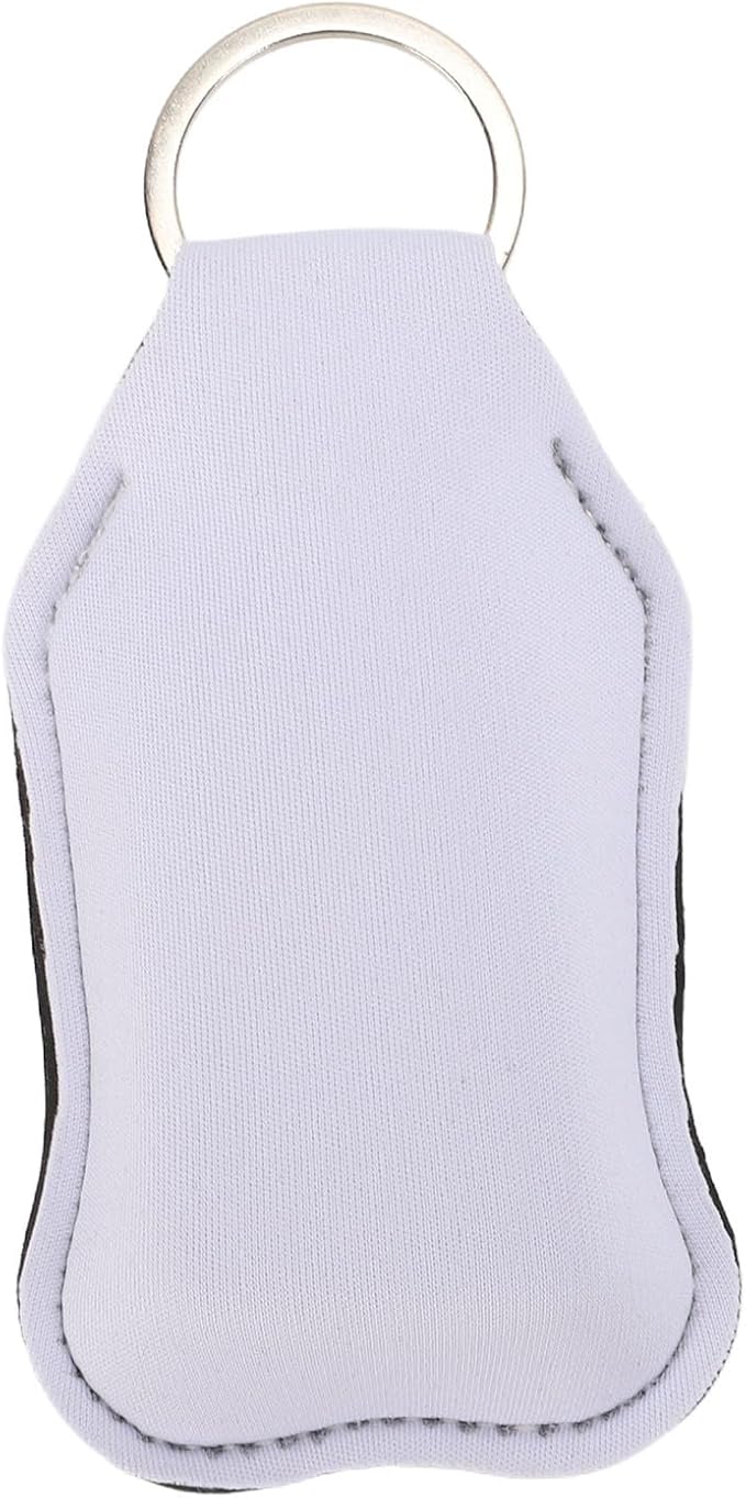 Pomya 30ml Refillable Travel Bottles | LeakProof Keychain Holders Set For Hand Sanitizer & Lotion (White)