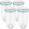 Water Filter Replacement for Zero Water 4-Pack 5-Stage 0 TDS Filters Fit 10 Cup Pitcher and Dispenser ZR-001 ZR-017 ZR-004 ZP010, Reduce Lead, Chromium, PFOA/PFOS by APPLIANCEMENTS