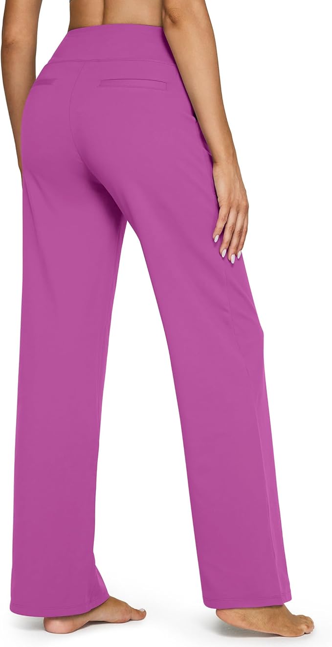 G4Free EverGoing Yoga Pants Women Wide Leg Pants with Pockets High Waist Stretch Dress Casual Sweatpants Petite/Regular/Tall