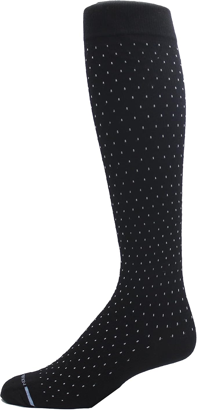Dr. Motion 4 Pairs Men's Athletic Traveler Graduated Compression Knee High Socks
