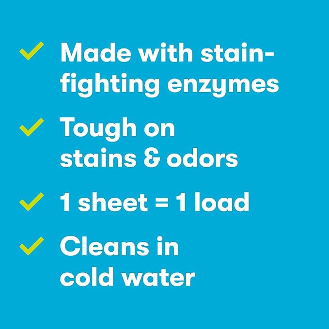 ECOS Laundry Detergent Sheets Vegan, No Plastic Jug, No Mess, Liquid Free - Hypoallergenic, Plant Powered Laundry Detergent Sheet - Free and Clear - 100 Count (Pack of 1)