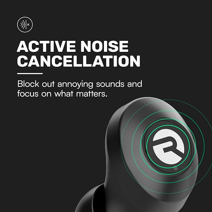 Raycon Everyday Bluetooth Wireless Earbuds with Microphone - Active Noise Cancelling, Sweat & Water-Resistant Earphones, Ear Buds Wireless Bluetooth Up to 32 Hours Playtime (Mint)