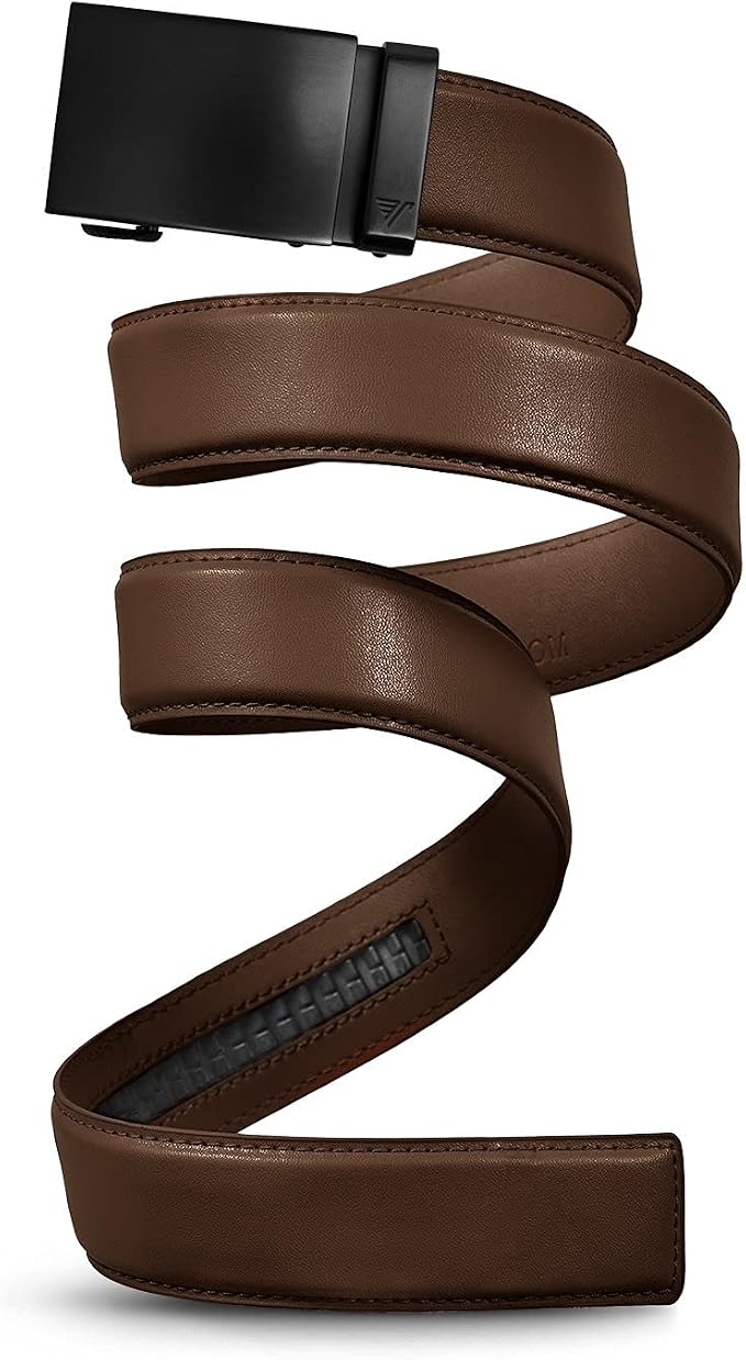 Mission Belt Men's Leather Ratchet Belt, 40mm Metal Collection