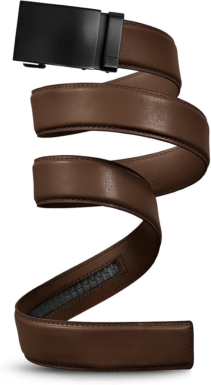 Mission Belt Men's Leather Ratchet Belt, 40mm Metal Collection