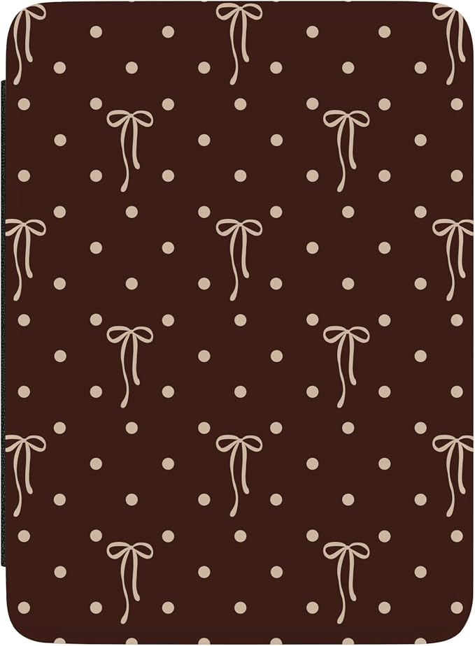 Casely Kindle Case | Teddy Bows | Brown & Beige Polka Dot | Compatible with 7” Kindle Colorsoft and 7” Kindle Paperwhite (12th Gen 2024 Models)