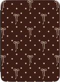 Casely Kindle Case | Teddy Bows | Brown & Beige Polka Dot | Compatible with 7” Kindle Colorsoft and 7” Kindle Paperwhite (12th Gen 2024 Models)