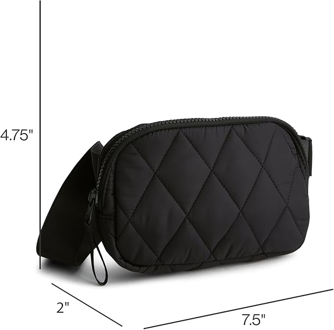 Vera Bradley Women's Featherweight Woodward Small Belt Bag, Moonless Night, One Size