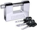 FJM Security SPSA80-KD 3-1/8" Triple Chrome Plated D-Shaped Security Padlock, Keyed Different