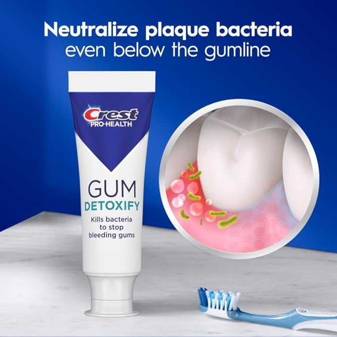 Crest Pro-Health Gum Detoxify Deep Clean Toothpaste 2.6 oz - Anticavity, Antibacterial Flouride Toothpaste, Clinically Proven, Gum and Enamel Protection, Plaque Control