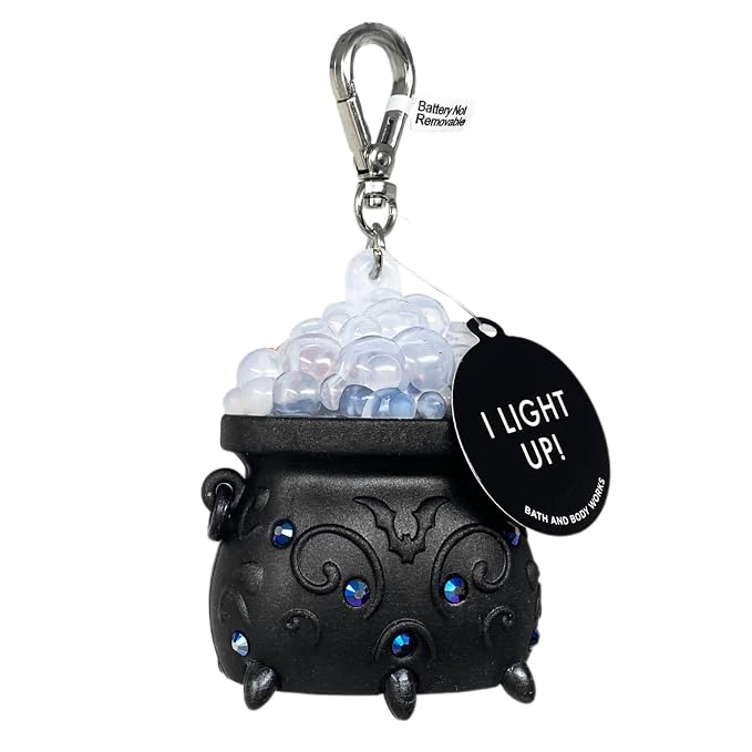 Bath & Body Works Light-Up Spooky Cauldron Hand Gel Holder with a Natural Oats Sample Soap