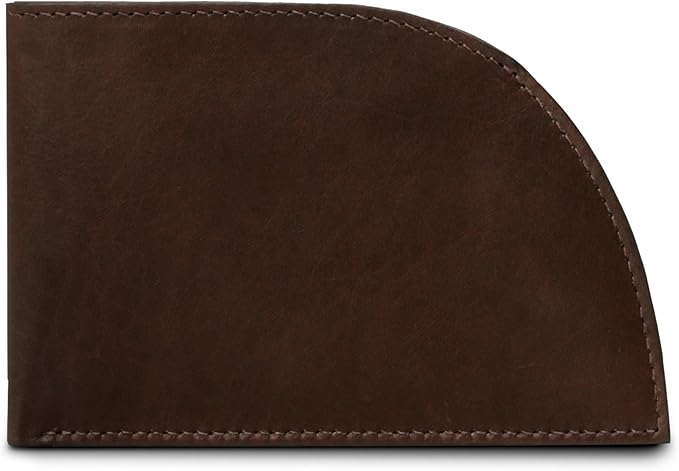 ROGUE WALLET Genuine Leather Wallets for Men – Minimalist, Classic Curved Slim Front Pocket w/ 3 Card Slots, Plastic ID Card Slot & Full Billfold Section – Perfect Gifts for Men (Brown)
