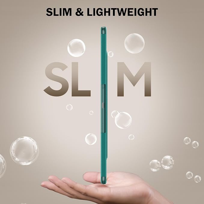 MoKo Magnetic Case for All-New 10.2" Kindle Scribe (2024/2022 Released) - Slim Folio Premium PU Leather Cover with Pen Clasp & Auto Sleep Wake for Kindle Scribe 10.2 Inch, Jade Green