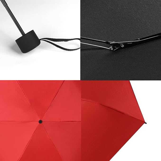 GAOYAING Compact Travel Umbrella with Case Sun&Rain Lightweight Small and Compact Suit for Pocket