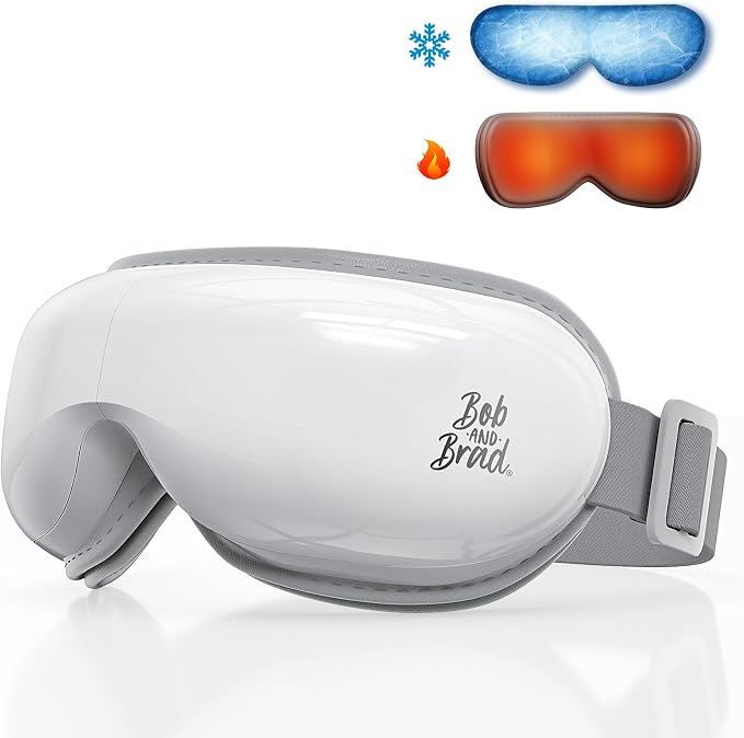 BOB AND BRAD Eye Massager with Heat and Cooling, EyeOasis 3 Eye Massager for Migraine FSA Eligible/HSA Eligible, Heated Headache Massager for Dry Eye Relief, Temple Massagers for Stress Relief