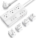 ANTPO 2000W Voltage Converter US to Europe, 220V to 110V Converter for European Travel, Power Adapter for Hair Dryer, Universal Travel Adapter with 3 AC/ 2 USBC/ 2 USBA/EU/UK/AU/IT Plugs